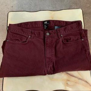 H & M  Slim fit maroon jeans